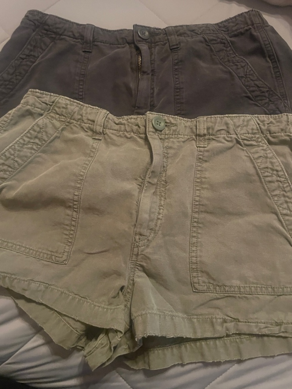 aerie High-Waist Utility Shorts - Olive Green & black (2 pairs)